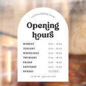 Retro Schriftart Trendy Arch Business Name Öffnung Fensteraufkleber (Blatt 2)