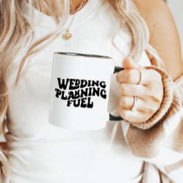 Retro Schriftart Verlobung Geschenke Hochzeitsplan Tasse