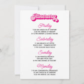 Retro-Schriftart Wartezeit Bachelorette Einladung (Rückseite)