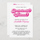 Retro-Schriftart Wartezeit Bachelorette Einladung (Vorne/Hinten)