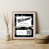 Retro Schriftart WIFI-Netzwerkkennwort QR-Code-Pos Poster