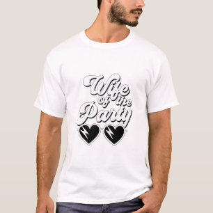 Retro Schriftzug Ehefrau der Party Junggesellinnen T-Shirt