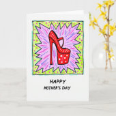 Retro-Schuh-Muttertags-Kunstkarte Karte (Gelbe Blume)