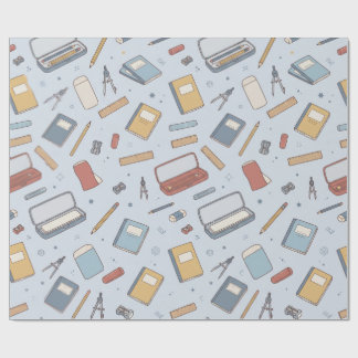 Retro-Schulbedarf Vintage-Geschenkpapier Geschenkpapier