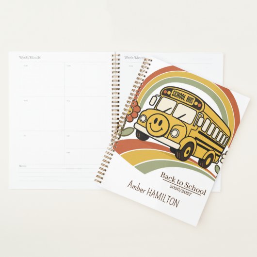 Retro-Schulbus - Personalisierter Lehrerplaner Planer (Anzeige)
