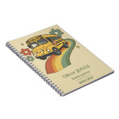 Retro-Schulbus-Regenbogen-Kindergarten Notizblock (Rechte Seite)