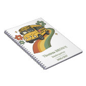 Retro-Schulbus-Regenbogen-Kindergarten Notizblock (Rechte Seite)