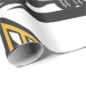 Retro-Schulbus Vintag gelb Geschenkpapier (Rolleneckpunkt)