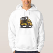 Retro-Schulbus Vintag gelb Hoodie (Vorderseite)