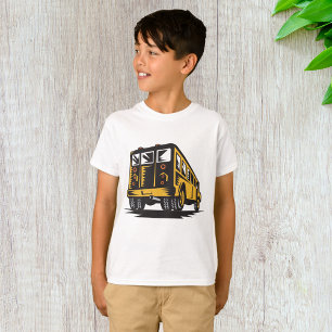 Retro-Schulbus Vintag gelb T-Shirt