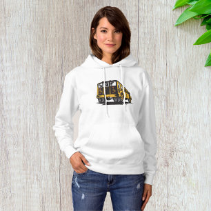 Retro-Schulbus Vintage-Gelb Hoodie