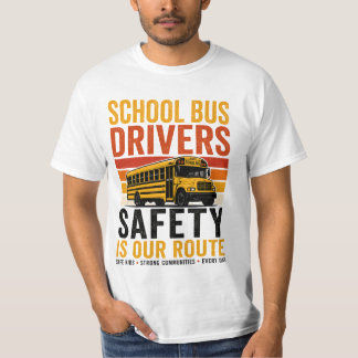 Retro-Schulbusfahrer-Sicherheit-zuerst-vintage-Ges T-Shirt