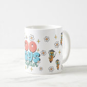 Retro-Schule 100 Tage heller Kaffeetasse (VorderseiteRechts)