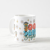 Retro-Schule 100 Tage heller Kaffeetasse (Vorderseite Links)