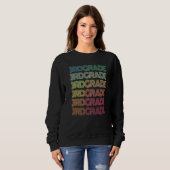 Retro-Schüler der dritten Klasse Lehrer Groovy Tea Sweatshirt (Vorne ganz)