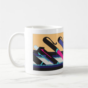 Retro-Schultüten-Bleistiftetui-Design Kaffeetasse