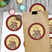 Retro-Schürze Küchenaufkleber Runder Aufkleber