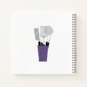 Retro-Schürze Personalisiertes FamilienrezeptNoteb Notizblock (Rückseite)