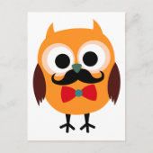 Retro-Schüssel mit Handlebar Mustache Mustache Postkarte (Vorderseite)