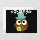 Retro-Schüssel zum Silvester Feiertagspostkarte (Vorne/Hinten)