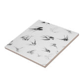 Retro Schwalben-Vogel-Natur-Tier Fliese (Seite)
