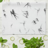 Retro Schwalben-Vogel-Natur-Tier Geschirrtuch (Gefaltet)