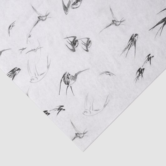 Retro Schwalben-Vogel-Natur-Tier Seidenpapier (Ausschnitt)