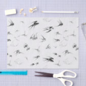 Retro Schwalben-Vogel-Natur-Tier Seidenpapier (Handwerk)