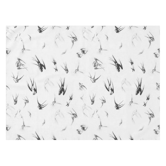 Retro Schwalben-Vogel-Natur-Tier Tischdecke (Vorderseite (Horizontal))