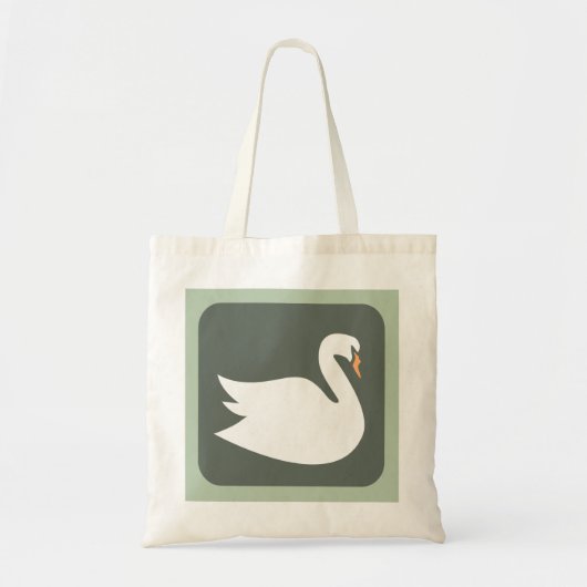 Retro Schwan-Budget-Tasche Tragetasche (Vorne)