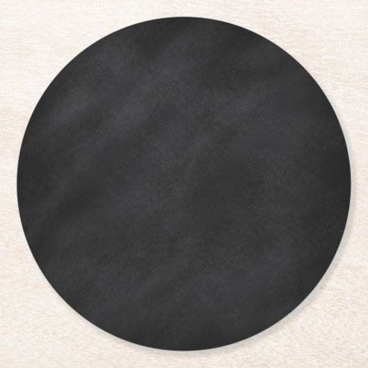 Retro-Schwarz-Karton-Textur Runder Pappuntersetzer (Vorderseite)