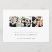 Retro Schwarz Moderne Doodle Foto Rahmen Adoption Ankündigung (Rückseite)