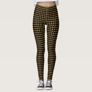 Retro-Schwarz-Neon-Dots-Muster der 80er/90er Jahre Leggings