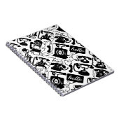 Retro Schwarz oder ein beliebiges Farb- und Weißte Notizblock (Rechte Seite)