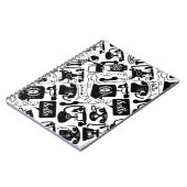 Retro Schwarz oder ein beliebiges Farb- und Weißte Notizblock (Linke Seite)