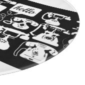 Retro Schwarz oder ein beliebiges Farb- und Weißte Schneidebrett (Ecke)