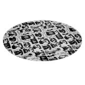 Retro Schwarz oder ein beliebiges Farb- und Weißte Schneidebrett (Ecke)