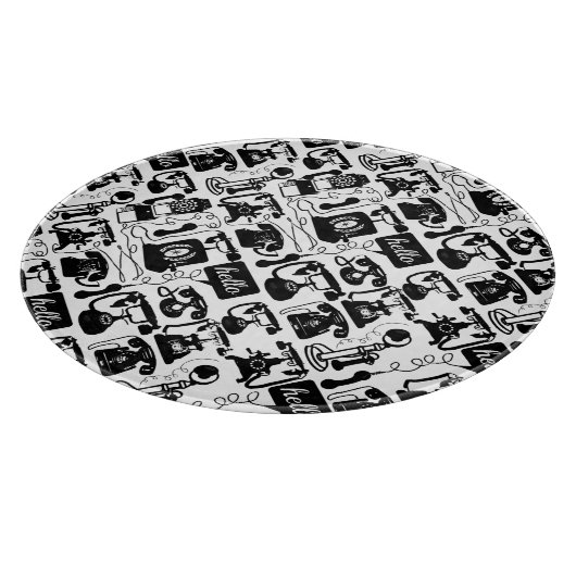 Retro Schwarz oder ein beliebiges Farb- und Weißte Schneidebrett (Ecke)