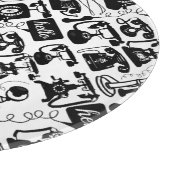 Retro Schwarz oder ein beliebiges Farb- und Weißte Schneidebrett (Ecke)