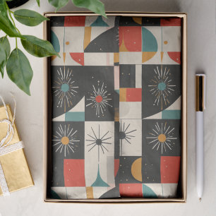 Retro Schwarz Rot Grün Weihnachten Decoupage Seidenpapier