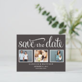 RETRO SCHWARZ | SAVE THE DATE ANKÜNDIGUNG (Stehend Vorderseite)