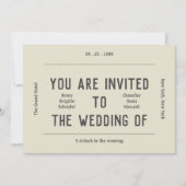 Retro Schwarz und Weiß Moderne Foto Hochzeit Einladung (Vorderseite)