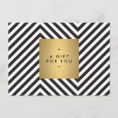 Retro Schwarz und Weiß Muster Gold Name Geschenkta (Vorderseite)