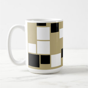 Retro Schwarz und Weiß Muster Nahtlose Kunst - Tas Kaffeetasse