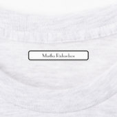 Retro Schwarz und Weiß Stilvolle Individuelle Name Etiketten (Befestigt)