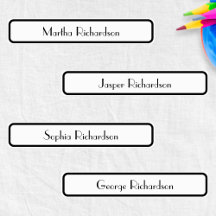 Retro Schwarz und Weiß Stilvolle Individuelle Name