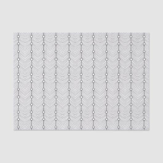 Retro Schwarz/Weiß Abstraktes Muster Seidenpapier (Vorderseite)