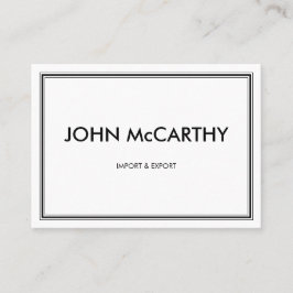 Retro Schwarz-weiß Beruflich Drei Streifen Visitenkarte