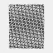 Retro Schwarz-weiß Diamond geformt Modernes Muster Fleecedecke (Vorderseite)