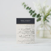 RETRO SCHWARZ-WEISS DOTS 2 STUDIERENDE OHRENANZEIG VISITENKARTE (Stehend Vorderseite)